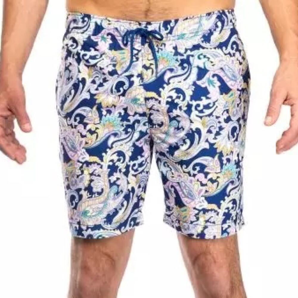Con.struct‎ Men's Paisley Drawstring Swim Trunks Shorts Size XL